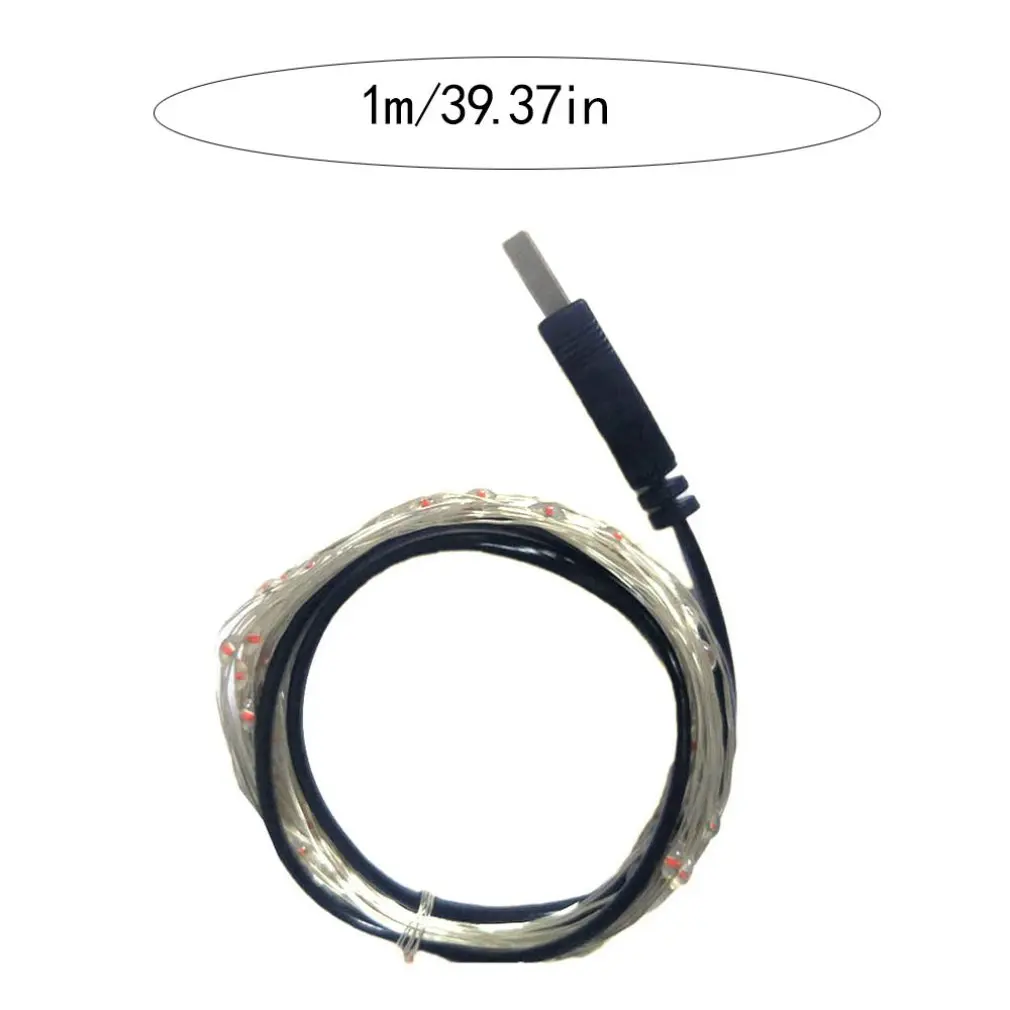 

10/100 LED USB Power Wire Copper Fairy String Lights Party Decorational Lights Warm White Outdoor Waterproof Brightness
