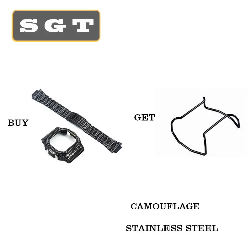 Watch Band GW-M5610 DW5600 G-5600 Stainless Steel and Frame Case Solid Metal Bracelet | Наручные часы