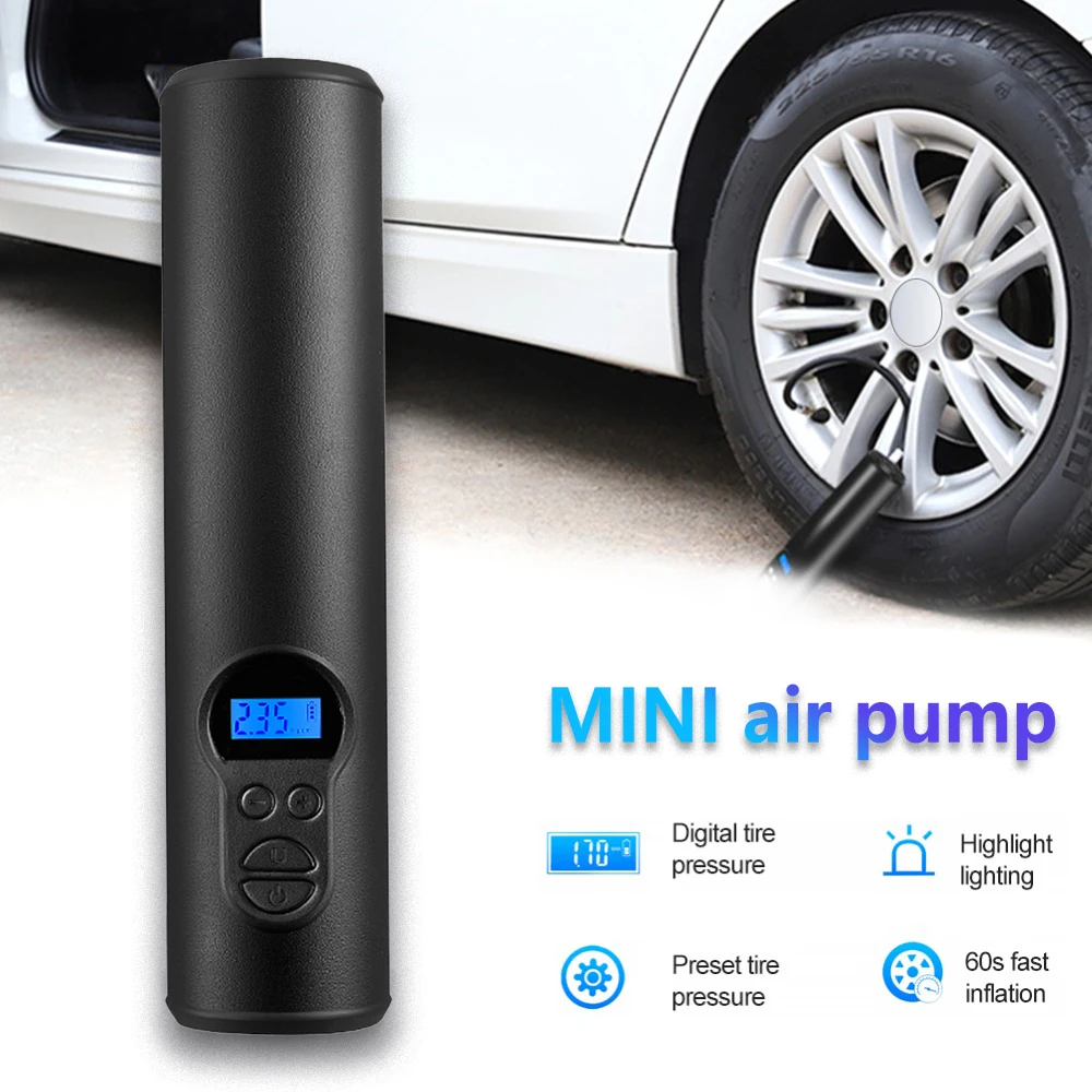 

12V 150PSI Mini Inflatable Electric Pump Rechargeable Air Pump Tire Inflator Cordless Auto Air Compressor Car Tires Balls Pump