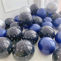 12pcs starry sky black latex balloon outer space theme party astronaut birthday party boy kids toy baby shower decor supplies