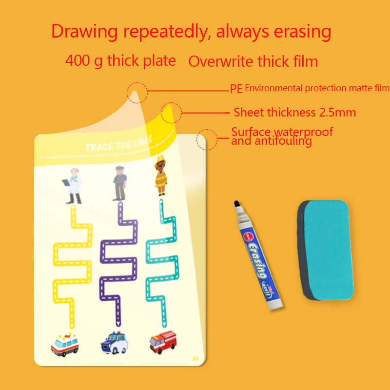 Детский планшет для рисования Монтессори цветная форма математическая