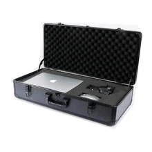 Aluminum Tool case suitcase toolbox File box Impact resistant safety case equipment camera case with pre-cut foam lining