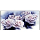 Алмазная 5D Вышивка сделай сам, распродажа, белые розы, цветы, полностью круглые или квадратные стразы, украшение для дома, алмазная живопись A929