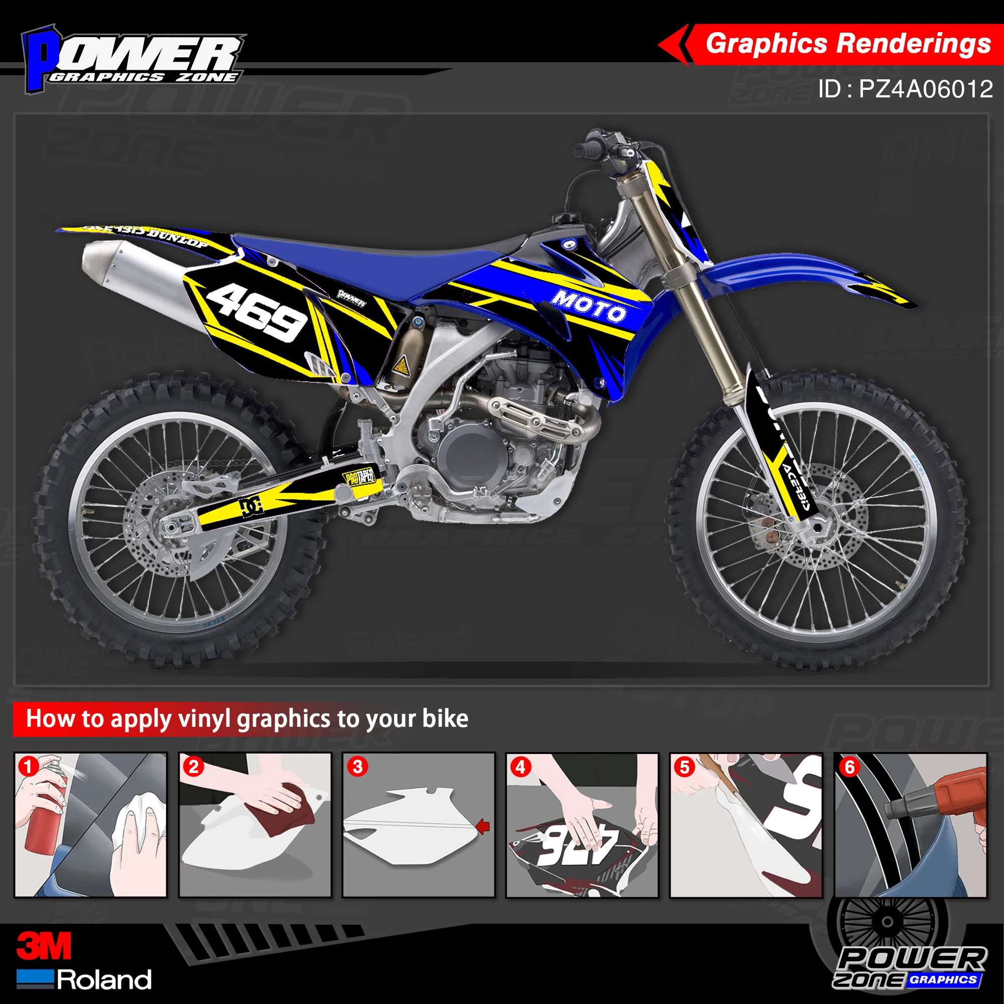 Персонализированные графические фоны PowerZone Team наклейки 3M Набор наклеек для YAMAHA