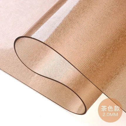 brown Scrub 2m Модернизированная версия утолщенной Водонепроницаемая скатерть из ПВХ термостойкая маслостойкая подкладка для кофейного столика вечерние украшения стола - Цвет: brown Scrub 2m