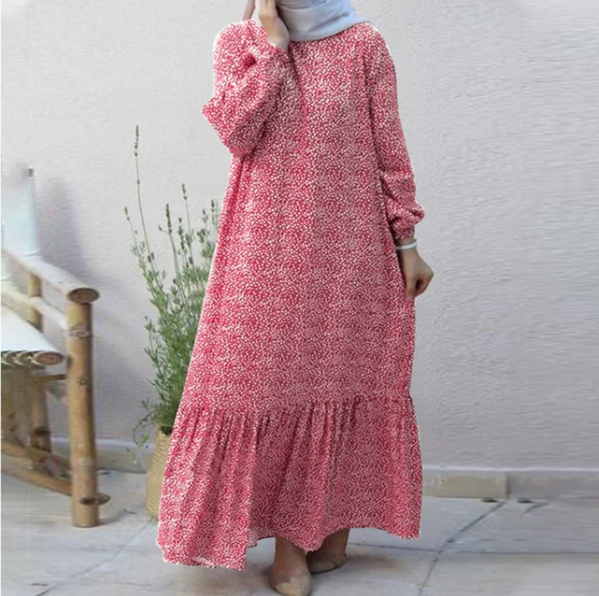 

Повседневное женское Платье макси с принтом Abaya, хиджаб, кардиган, кимоно, длинное платье в мусульманском стиле, Мубарак, платья, Рамадан, исламский джеллаба