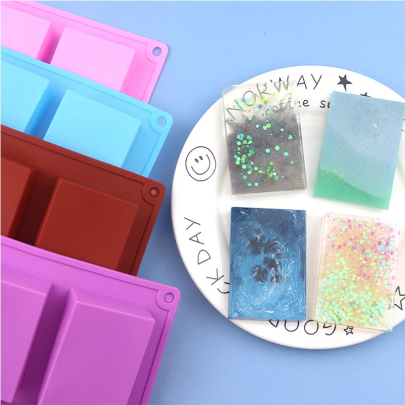 Высококачественная Прямоугольная форма для мыла ручной работы 6 ячеек