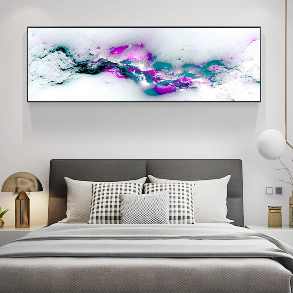 Домашний декор DDHH серо-желтое облако Современное абстрактное искусство постеры