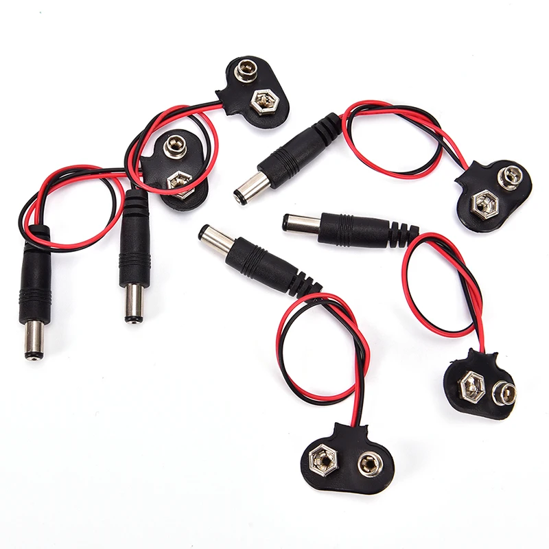 

5Pcs 5.5 X 2.1 Mm D. C. Power Plug Machine Buckle 9 V Battery Cable Connector