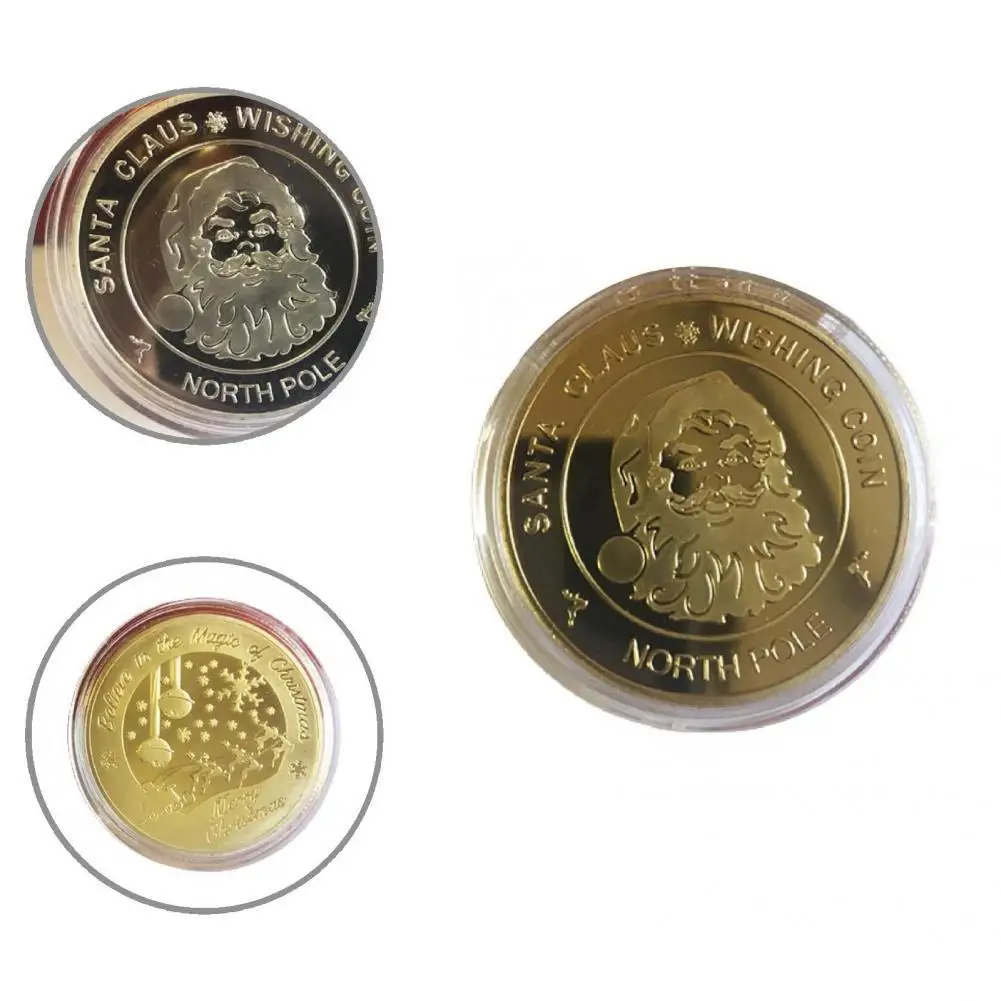

Fine Workmanship Smooth Compact Santa Claus Collectible Coin for Friends