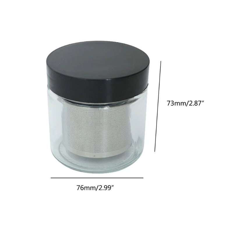 

Diamond Washing Cup Alcohol Cleaner Gemstone Cleaning Glass Jar Bottle with Metal Sieve