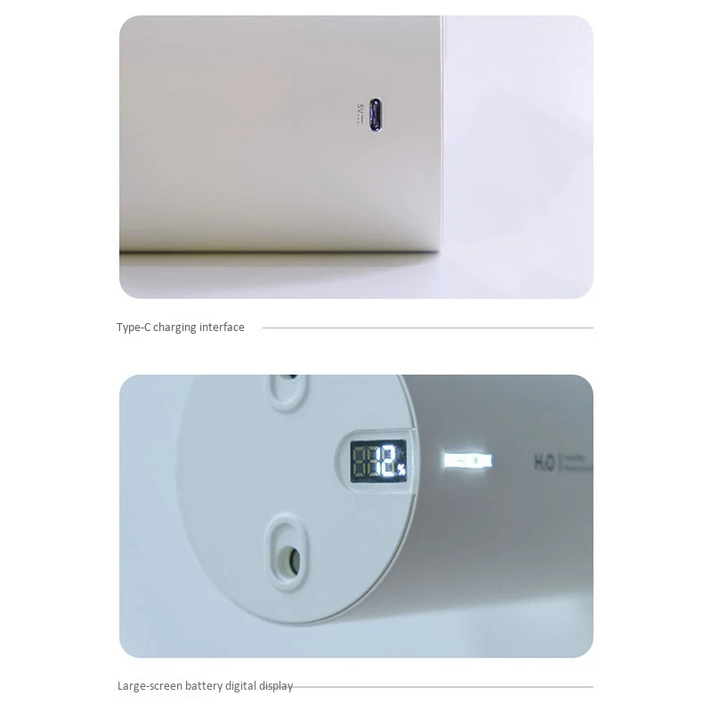 

430Ml Large-Capacity Dual Spray Humidifier USB Charging Atmosphere Lamp Car Indoor Air Purification Moisturizing, White