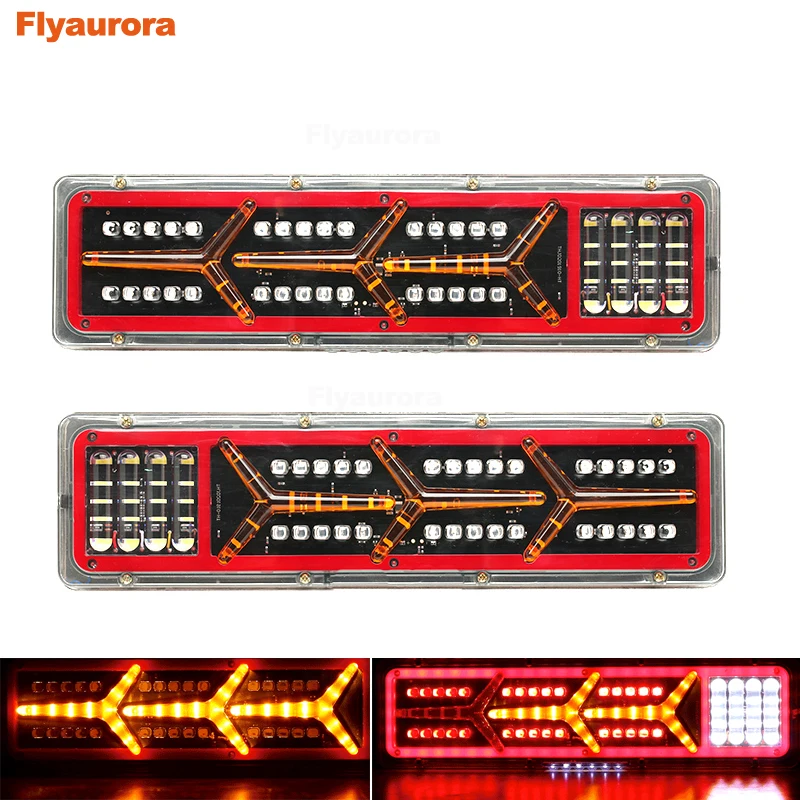 2X грузовик задний светильник led задние фары на прицеп s 24v поток рулевого тормоз