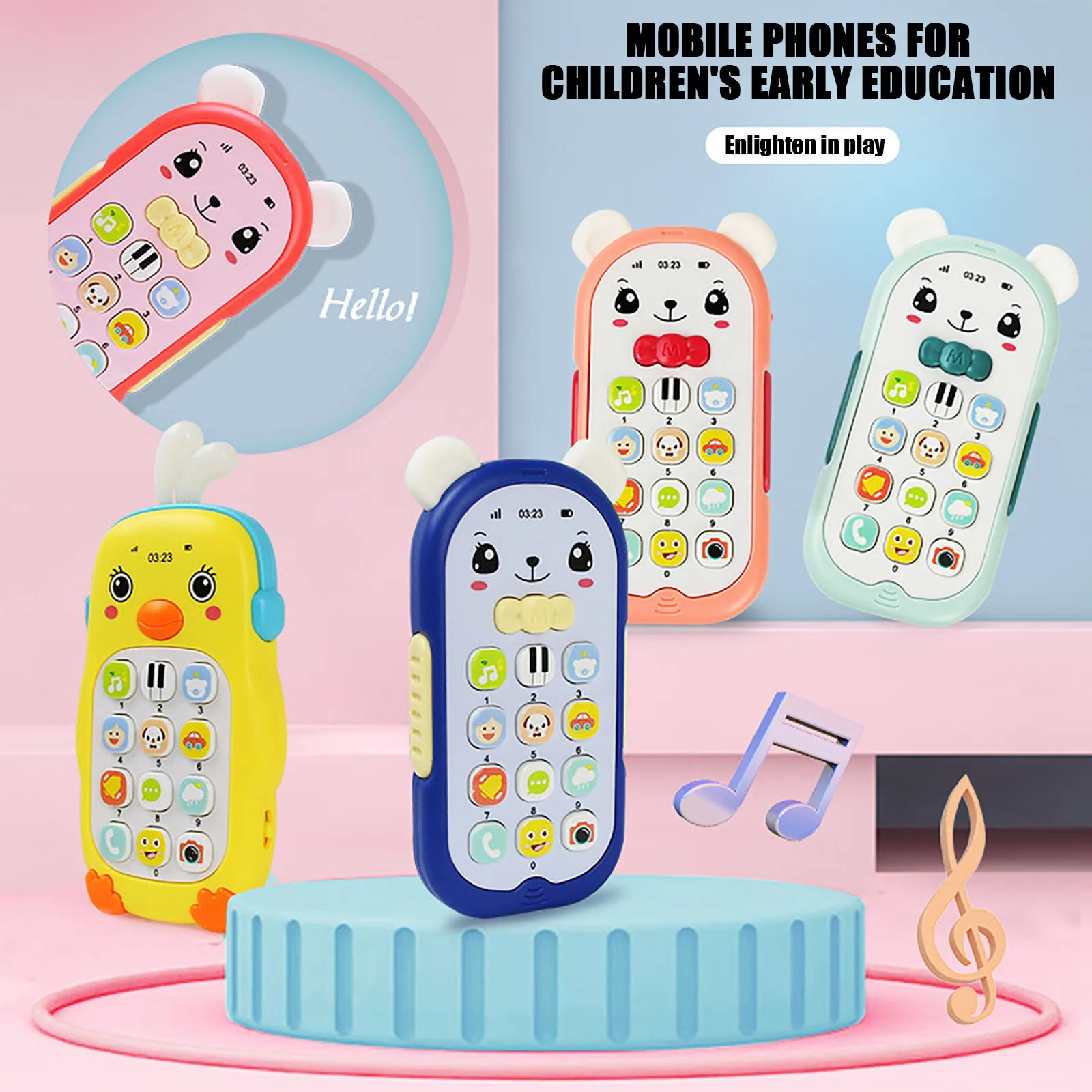 

Baby Gutta-percha Toy Face Changing Music Mobile Matching Letter Number Matching Spelling Reading Toys Learning Game Educational