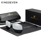 Солнцезащитные очки мужские и женские KINGSEVEN, черные солнцезащитные очки с поляризационными зеркальными линзами, с алюминиевыми дужками, для вождения, лето 2019