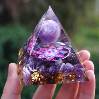 energy healing k9 crystal ball pyramid model top decoration feng shui ornaments unparalleled vintage home decor desk accessories