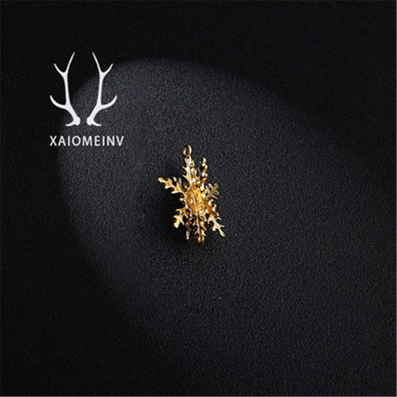 

2pcs Hot Sale Real Gold Zircon Christmas Series Fawn Snowflake Color Retaining Drop Earrings For Women Diy Jewelry Accessories