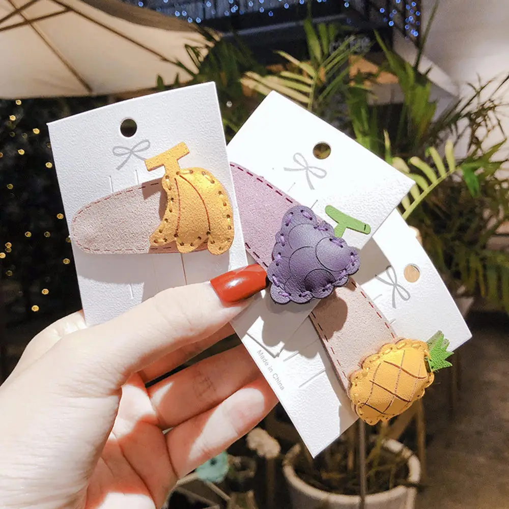 Детские Девочки фрукты Клубника принцесса Красочные зажимы для волос Сладкий