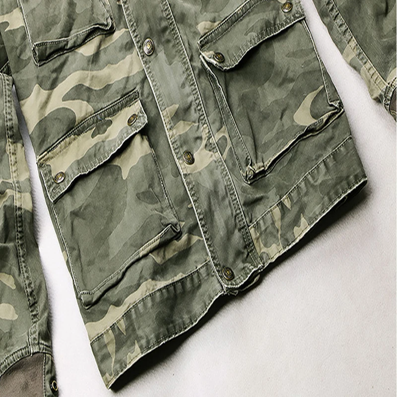 

Military Cargo Jackets Coats Men Spring Autumn Brand Jacket Windbreaker Camouflage Coat Multi-pocket Outwear Male Casual HA118