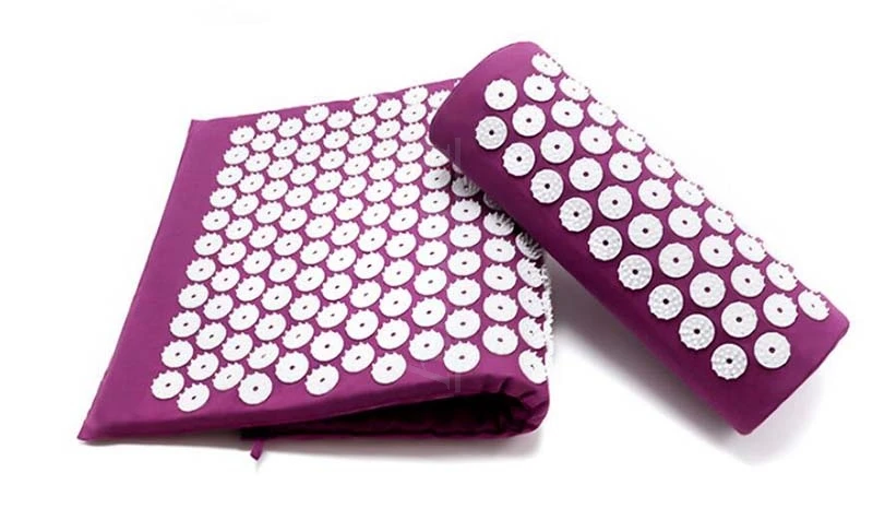 

Massager (appro.67*42cm)Cushion Shakti Mat Acupressure Relieve Back Body Pain Spike Mat Acupuncture Massage Mat with Pillow