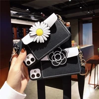 mate 40 20 30 pro 10 20x cases 3d cute flower leather wallet luxury phone case for huawei p40 lite e p20 p30 p10 silicone