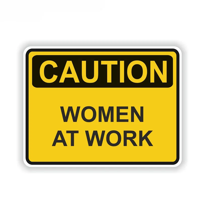 

Car Stickers Warn Women To Go To Work Waterproof Personality Suitable for Window Covering Scratch Stickers PVC, 12cm * 9cm