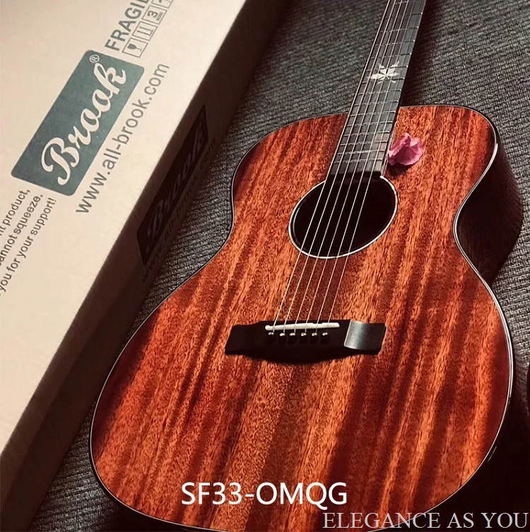 Fingerstyle Mahoga Акустическая гитара из цельного дерева 40 дюймов народная гитара деревянная гитара 40 дюймов OM гитара яркий светильник поверхность краски