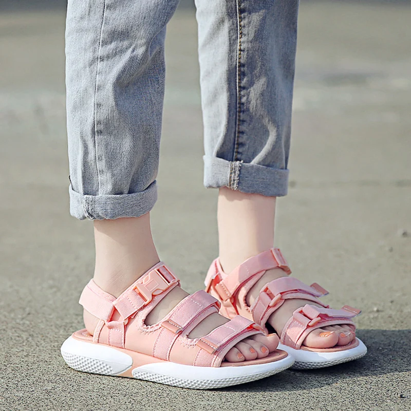 

Новинка 2020, женские сандалии-гладиаторы, модная летняя женская обувь на платформе, спортивные пляжные сандалии Magic Paste, женские сетчатые сан...