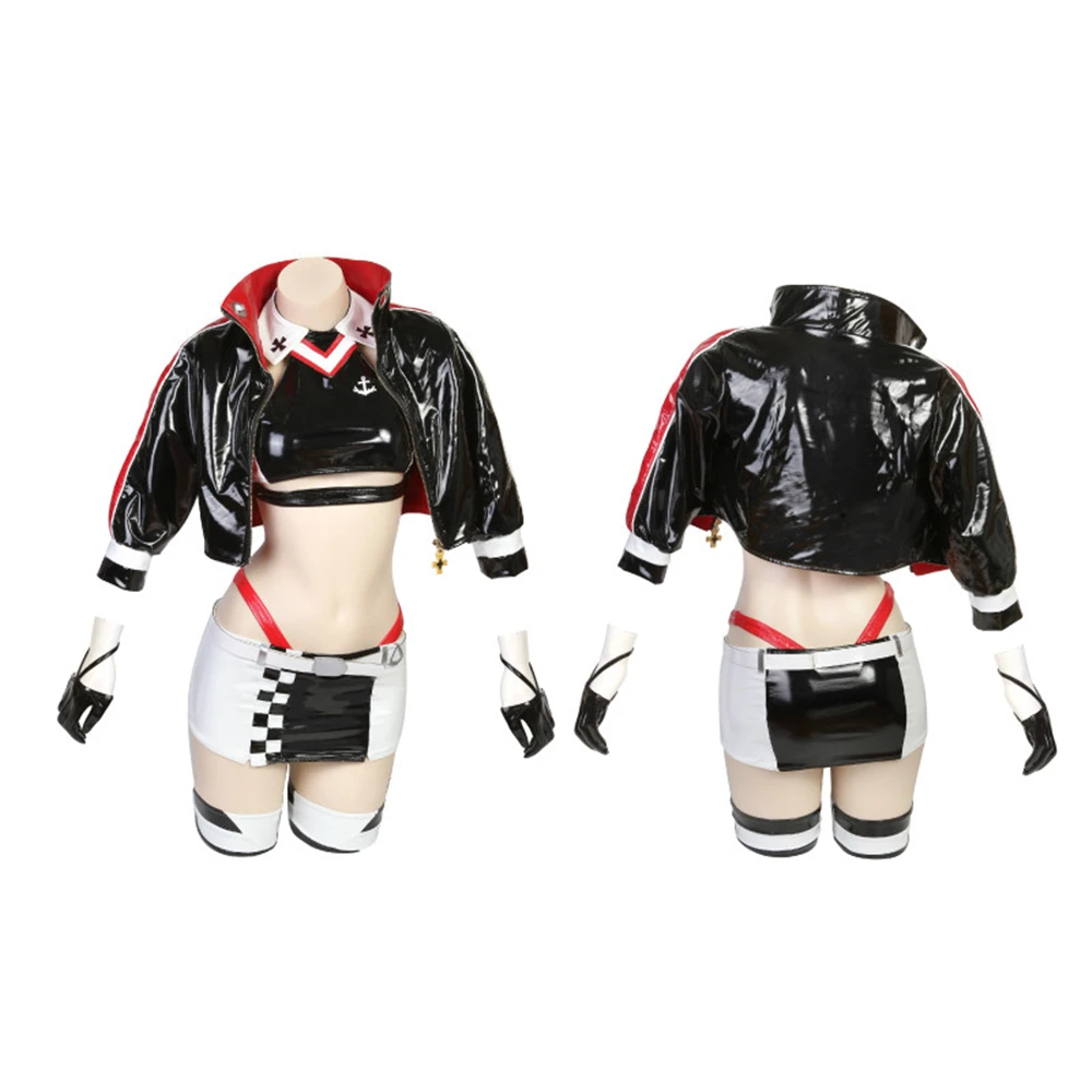 AGCOS Azur Lane FINAL LAP кожаный гоночный костюм косплей женское пальто + топ юбка