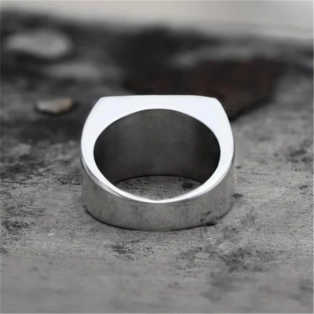 

New Fashion Popular Double Gun 1776 Square Men's Retro Punk Rings Rock Hip Hop Gothic Ring Jewelry Holiday Gift Wholesale
