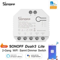 sonoff dualr3 dual r3 lite double 2 way relay module mini diy smart wifi switch ewelink app control work with alexa google home