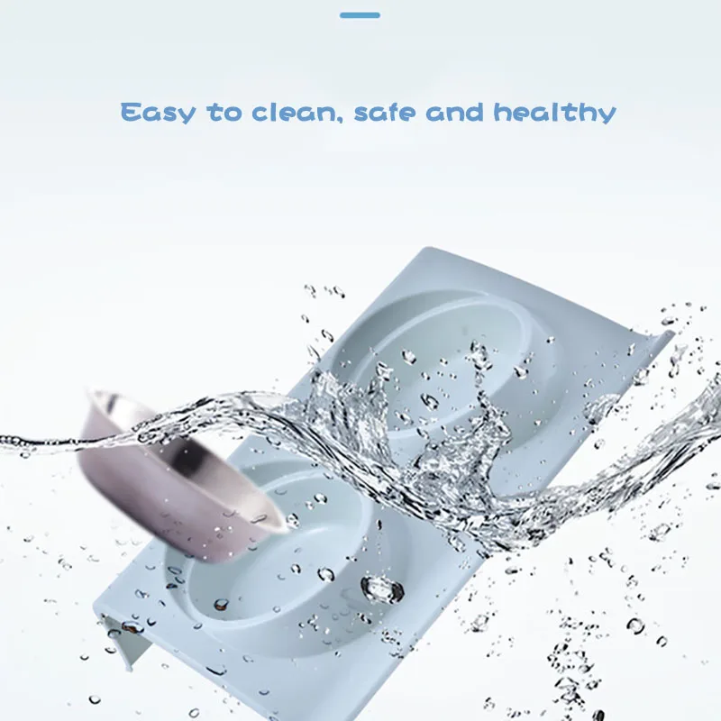 S/Большая двойная миска для собак щенков кошек станция кормления питомцев миски