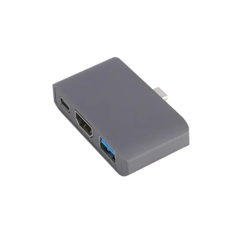 Серый Дизайн 3 usb type C Узловая док-станция в режим HDMI Dex для Samsung Galaxy S8/S9 с PD USB 3,0 для USB-C - Цвет: Серый
