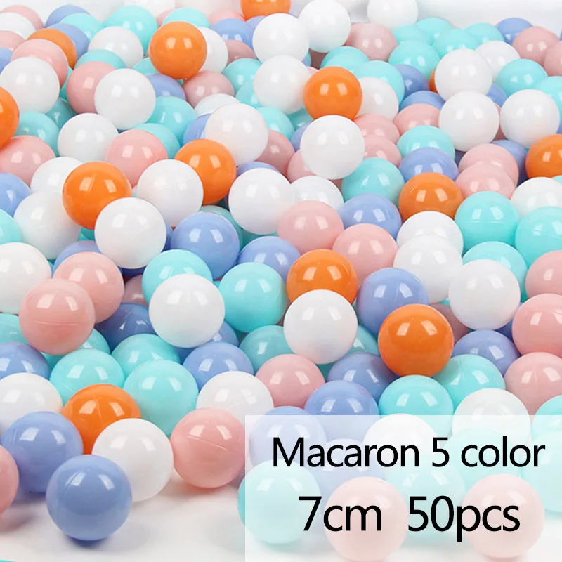 macaron5-50-7cm Экологичная забавная игрушка океанские шары Красочные Мягкие пластиковые волнистые шарики водный бассейн надувной мяч открытый детский плавательный Яма игрушки на открытом воздухе - Цвет: macaron5-50-7cm