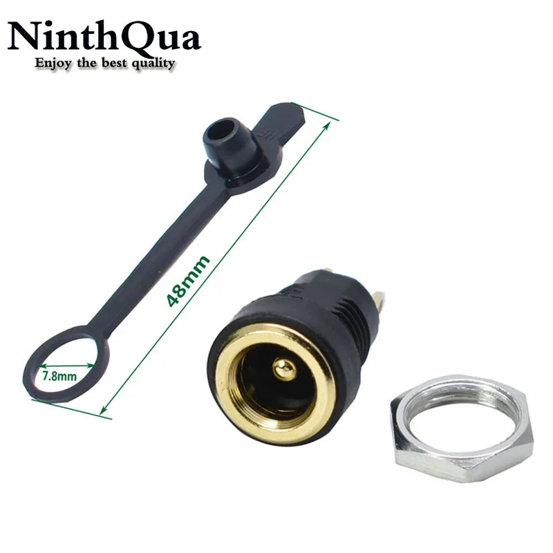 100Pcs 3A 12v for DC Power Supply Jack Socket Female Panel Mount Connector 5.5mm 2.1mm Plug Adapter 2 Terminal types GOLD PLATED |