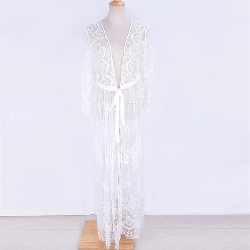 Женский кружевной пляжный комбинезон в стиле бохо с цветочным принтом Открытый