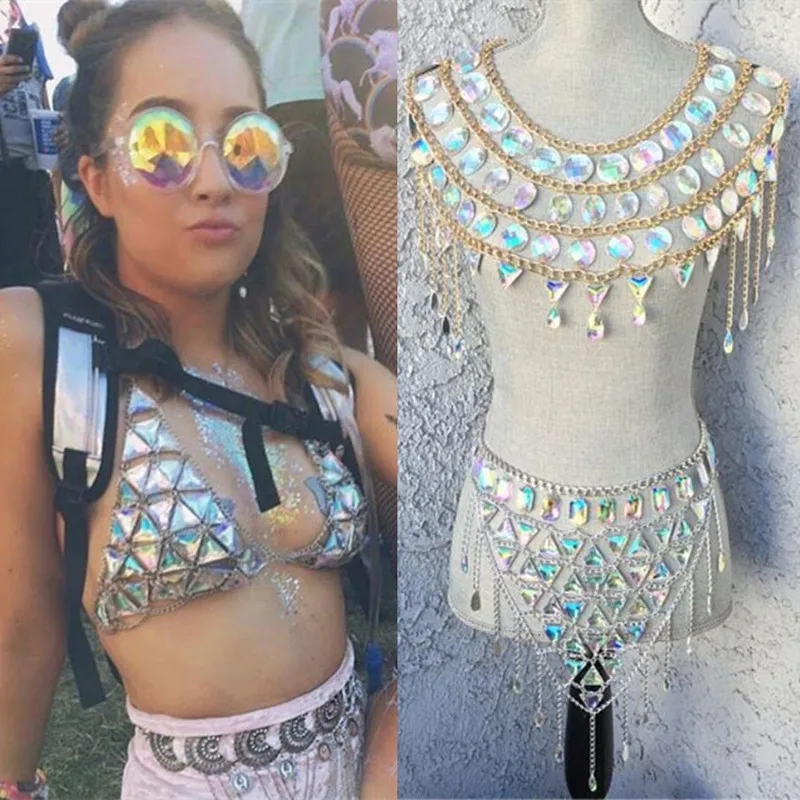 

Костюм бара Gogo сексуальный Гламур Красочный бриллиантовый музыкальный фестиваль DJ Стразы Костюм для выступления ночной клуб наряды 2020