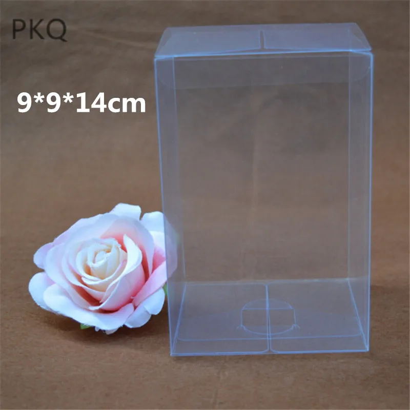 Подарочная коробка из ПВХ 9x9x14 см свадебные сувениры упаковка для конфет