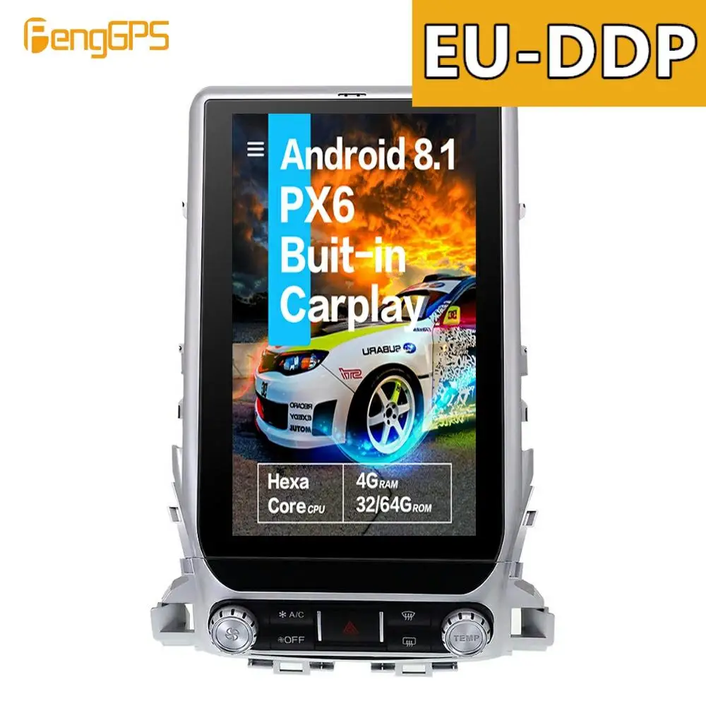 Для TOYOTA LAND CRUISER LC200 2016 - 2019 автомобильный мультимедийный плеер Tesla Android PX6 стерео