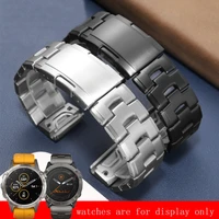 stainless steel watchband replacement garmin fenix6pro x55xplus 3hr sport fine steel watch chain 22mm 26mm quick release