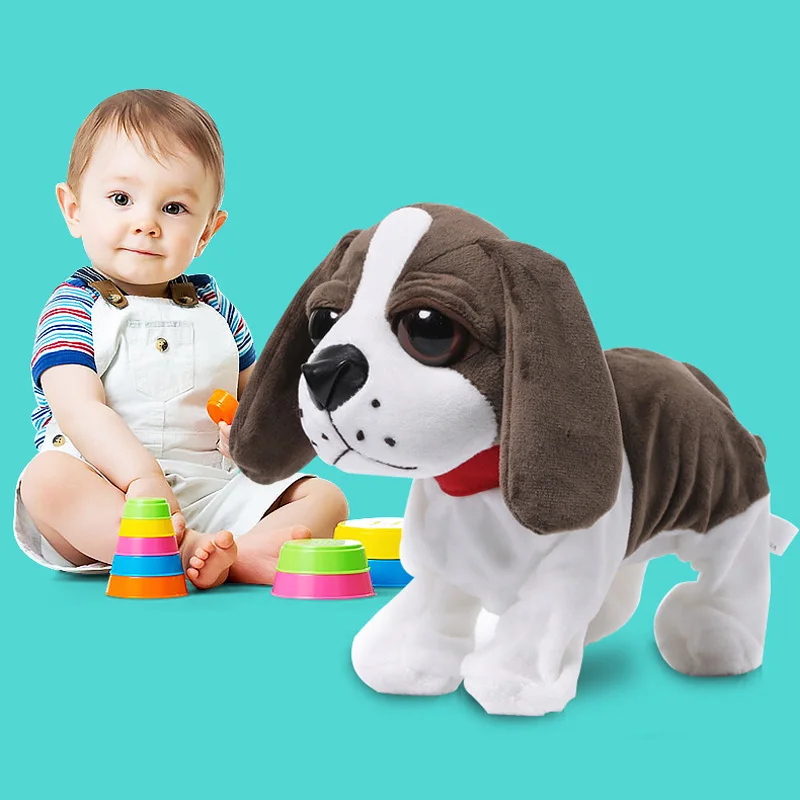 Милый детский контроль звука умный робот собака Электронная Танцующая Собака