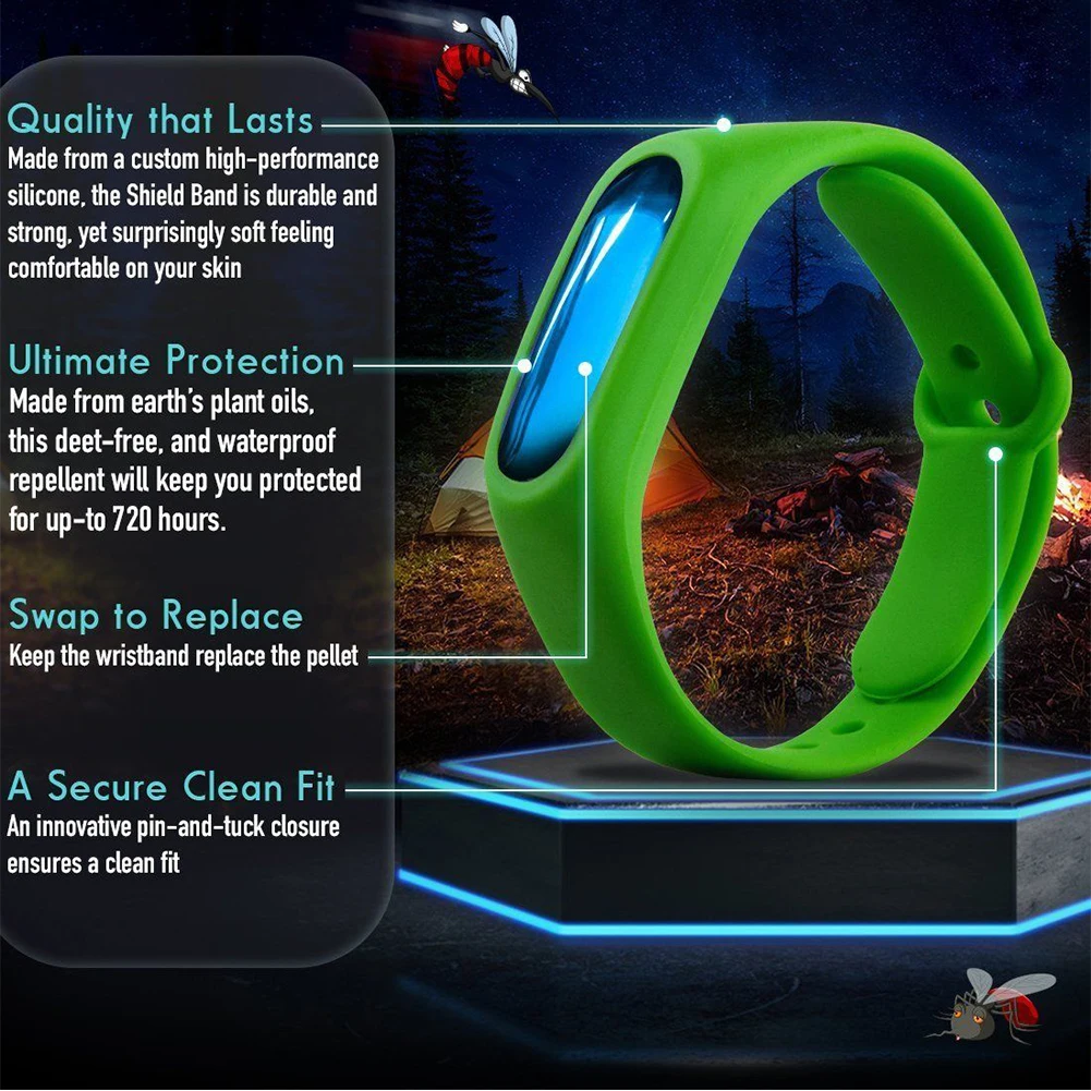 5 шт. анти москитный репеллент браслет на запястье насекомое замок означает