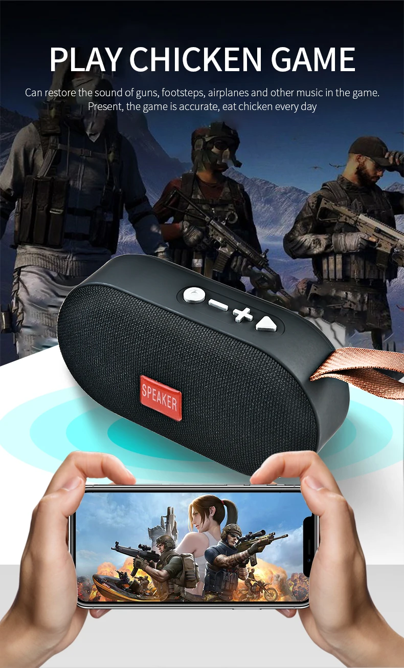 T7 Мини Bluetooth динамик Портативный беспроводной громкий динамик звуковая система 3D стерео музыка объемный открытый динамик Поддержка FM TFCard