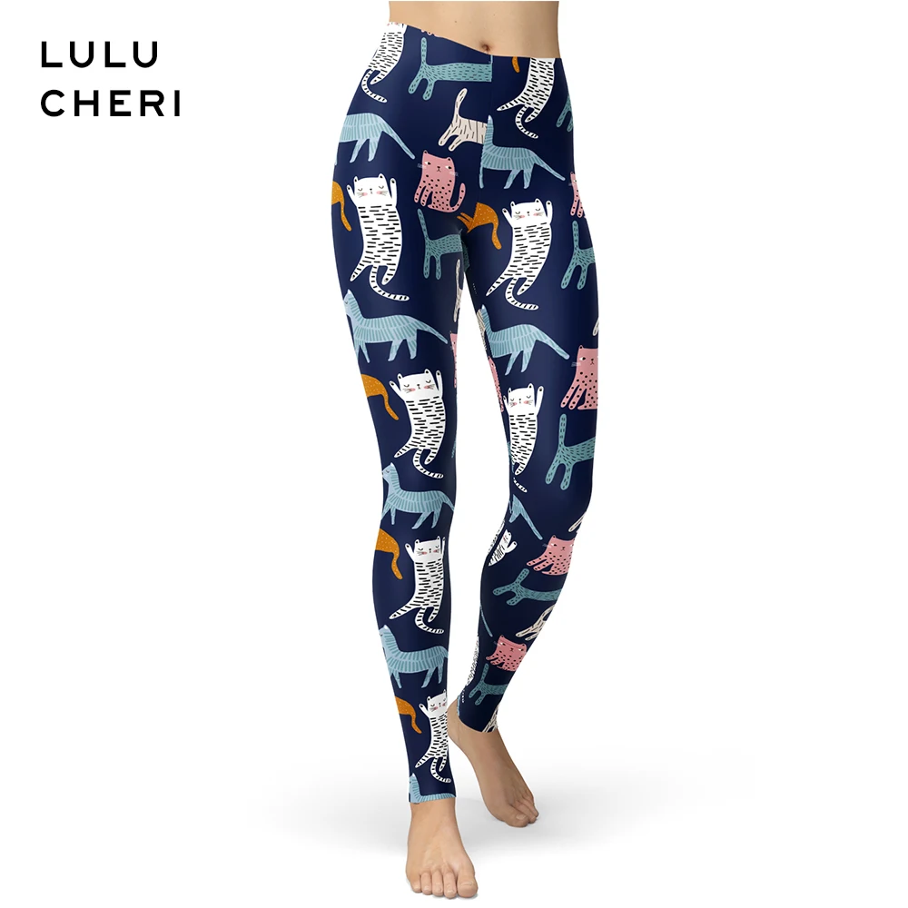 Леггинсы женские неоновые с высокой талией милые эластичные облегающие штаны