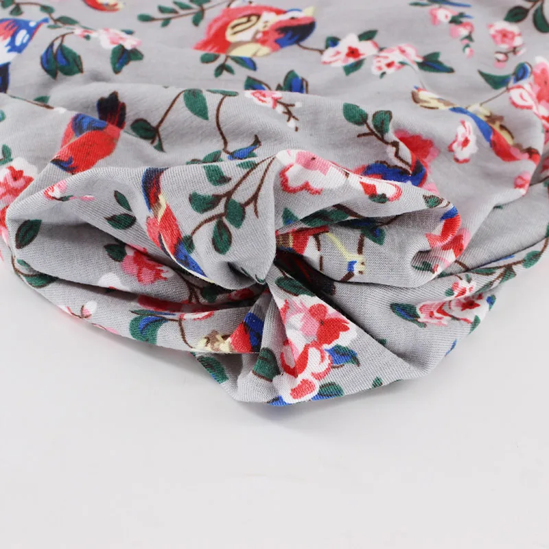 

Floral Printing Soft Sweat Pregnant Woman Scarf Mommy Hat Warmer Ear erchief Headpiece Turban Hairband