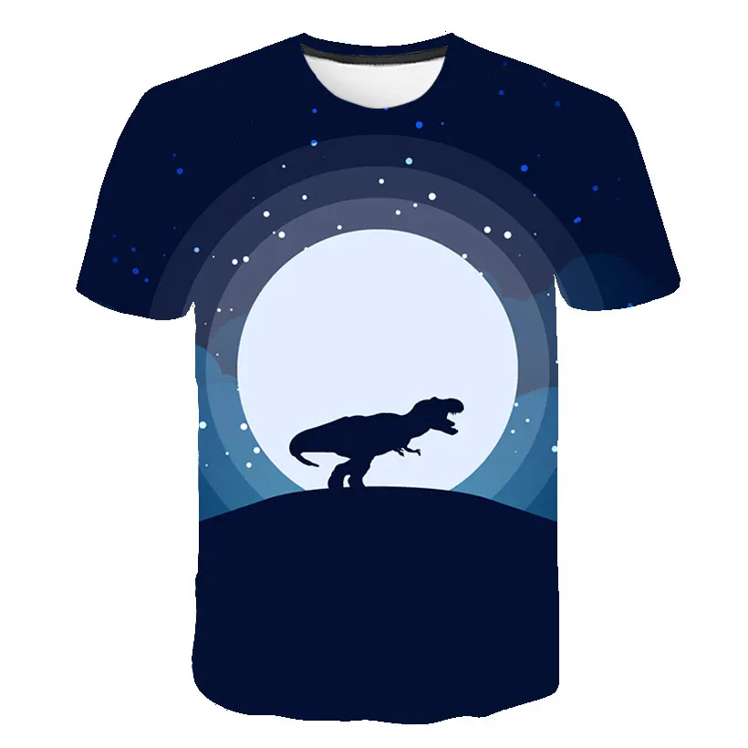 

4-14 Years Children Jurassic century For Dinosaur Summer Shirts Fashionable Street Harajuku Top T Shirt Boys Girls Anime T-Shirt