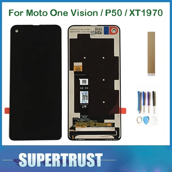 Для Motorola Moto One Vision P50 xt1970lcd дисплей сенсорный экран сенсор стекло дигитайзер сборка черные инструменты и лента