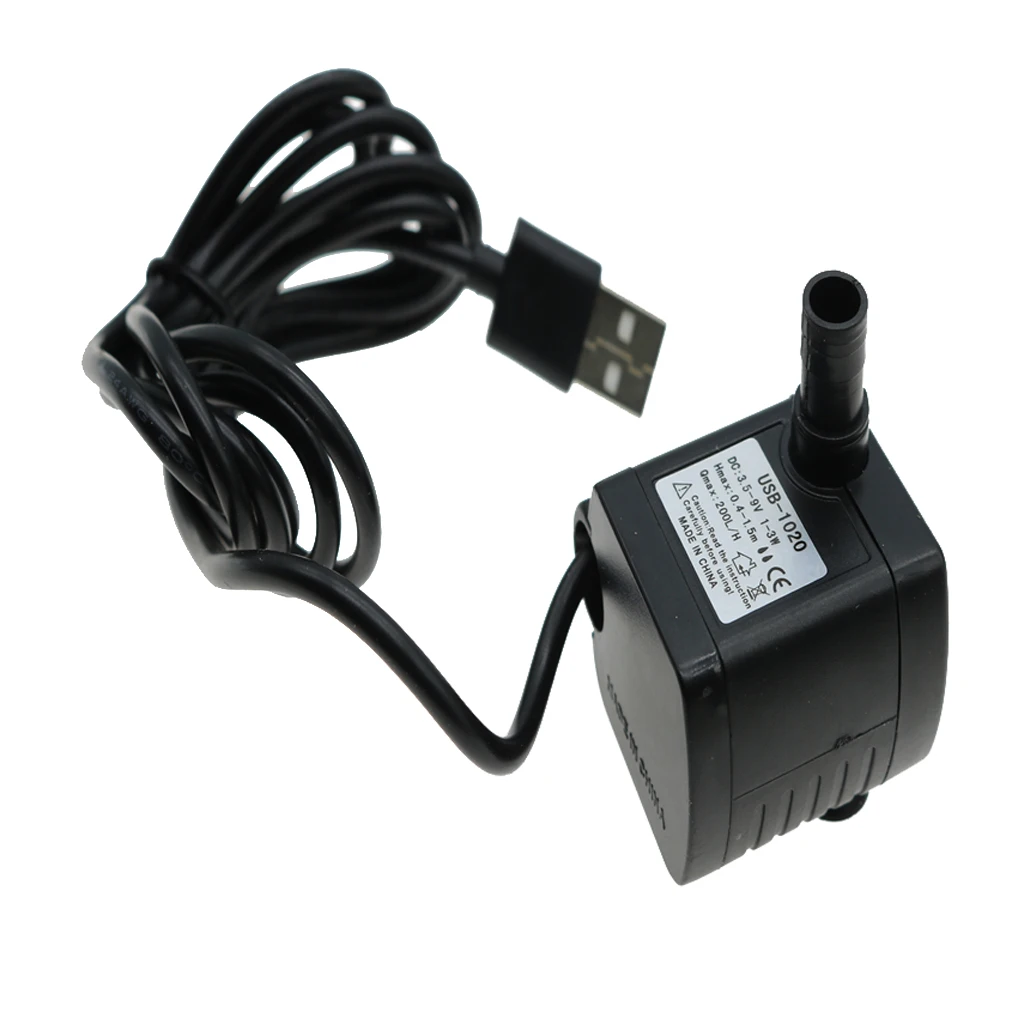 200л/ч 1 5 Вт погружной водяной насос USB для пруда аквариума фонтана Мощный с 9 Футом