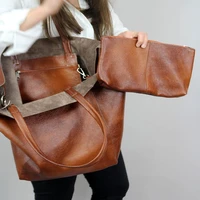 casual over large women shoulder bags designer handbags luxury soft pu leather hand bags big tote retro lady shopper purses 2022