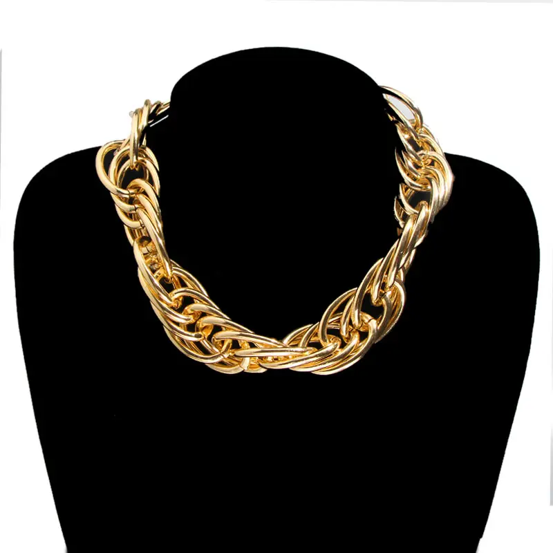JJFOUCS массивное ожерелье-чокер из толстых звеньев в стиле панк женское модное
